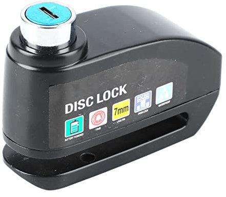 Alarm-Scheibenschloss, Sicherheits-Scheibenbremsenschloss, Mountainbike, Elektrofahrzeuge, Schwarz