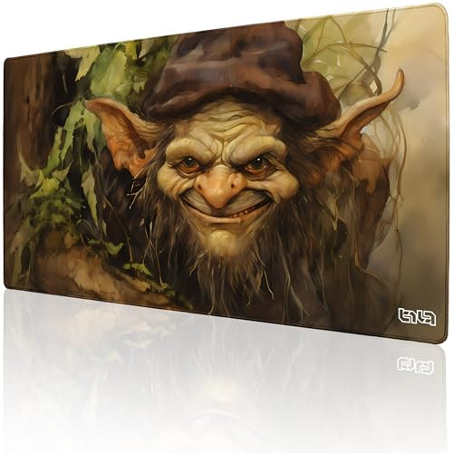 Tilt Schreibtischunterlage 100x50 cm Gaming Mauspad XXL | Rutschfester Mousepad Groß für Schreibtisch und PC Gadgets | Wasserdichter Desk Mat (Forest Troll)