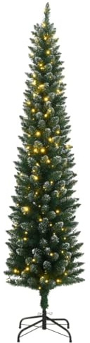 vidaXL Künstlicher Weihnachtsbaum Schlank 150 LEDs 120 cm