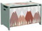 ZONEKIZ Aufbewahrungsbox mit Stauraum, Spielzeugkiste mit Deckel-Sicherheitsscharnier, Spielzeugtruhe mit niedlichem Tierdesign, Griff, Spielzeug Aufbewahrung für Kinderzimmer, 60x37x39 cm Grün