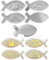 Silikonformen Gießformen, 5 Stück Silikonform Fisch Gießformen Silikon Gießform Fisch Gipsformen zum Gießen Giessformen Silikon Epoxidharz Formen Fische Streudeko Taufe Kommunion Konfirmation Deko