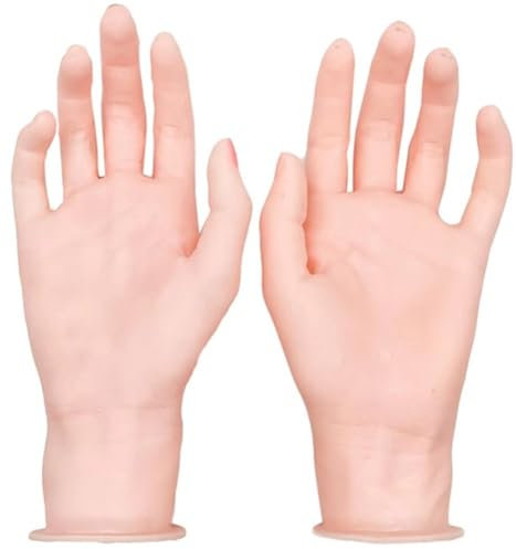 Glixoft Silikon Mannequin Hand Modell Weiche Puppe Hand Modell Nail Art Ausbildung Modell Armreif Halskette Schmuck Organizer Fotografie Requisiten