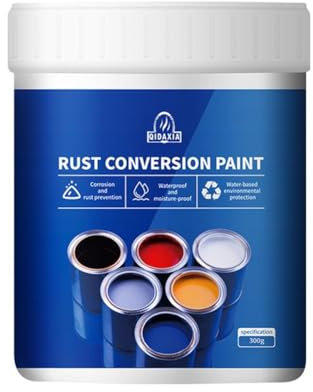 Generic Pintura convertidora de óxido resistente a la intemperie, 2,56 L, esmalte, para metal, uso en exteriores