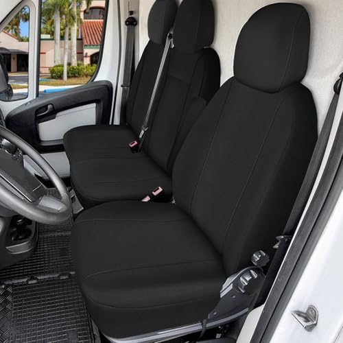 JUDANNA Sitzbezüge Auto für 2006-2025 FIAT Ducato Citroen Jumper- 2+1 | Autositzbezüge Auto-Sitzschoner Schonbezüge Sitzauflagen Sitzbezug Vordersitze, Schwarz