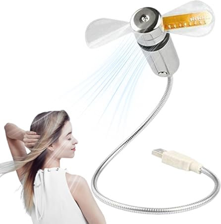 Ventilateur Portable Électrique - Ventilateur de Bureau avec Horloge Intégrée et Thermomètre - Ventilateur Silencieux Réglable en Angle Pliable pour École Dortoir Voyage Domicile Bureau Transport