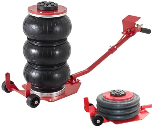 Cric pneumatique – Cric pneumatique de 3 tonnes/2993,7 kg, cric de levage de voiture robuste, avec poignée allongée réglable et coussinet en caoutchouc épais, pour réparation de voiture et changement