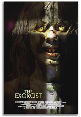PLZWSUF Exorzistisches Filmposter, dekorative Malerei, Leinwand, Wandposter und Kunstdruck, moderne Familienschlafzimmer-Dekoration, Poster, 60 x 90 cm