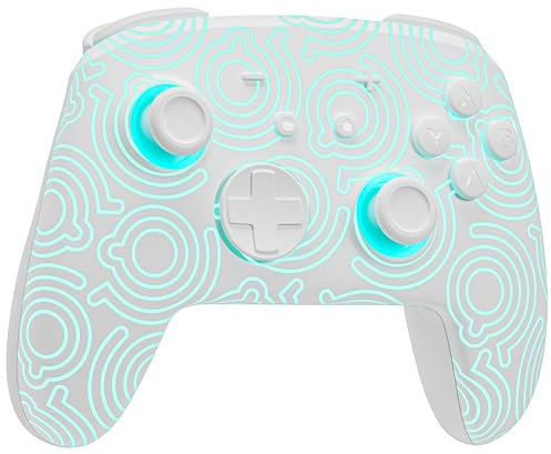 Switch 2 Pro Controller, Wireless Switch Controller Compatible with Nintendo Switch 2/OLED/Lite, Firefly LED Bluetooth Gamepad with Hall Effect/7 RGB Colors/Back Buttons/Turbo/Motion Control - White