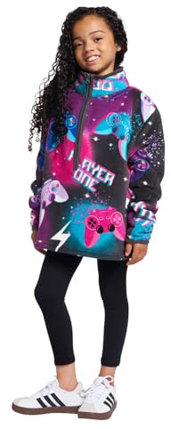 OHS Kids Half Zip Fleece Jackets, Winter Warm Clothing for Girls Boys Super Soft Stylish