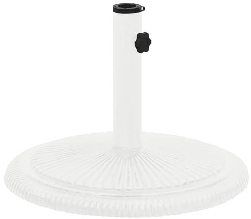 Tomostar Pied de Parasol, Support Socle de Parasol Base de Lestage Blanc 45x45x30 cm Fonte