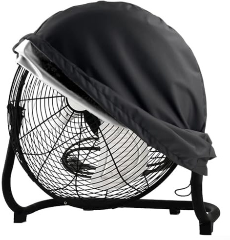 Industrial Fan Cover, Heavy Duty Outdoor Fan Cover, Waterproof Dustproof For Industrial Floor Fans, 18-20 Inch 61X19x61cm (Black)