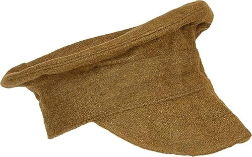 WW1 British Trenchcap Reproduktion - 1915 Khaki Wolle Soft Peak mit Messingabzeichen