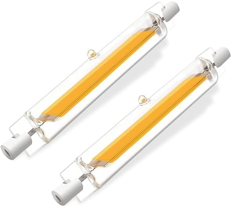 Vipfenturi R7S LED 118mm Dimmbar,20W LED Ersatz für 200W Halogen Leuchtmittel,Stab Warmweiß 3000K 2000LM,Kein Flackern,360°Abstrahlwinkel,AC/DC 220-240V,2er Pack