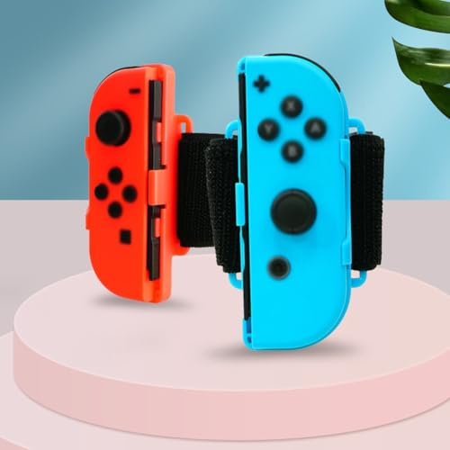 Gettimore Verstellbares Armband für Nintendo Switch Dance Games, Dance 2025, Zumba Burn It Up, für Ring Fit Adventure, Rot und Blau