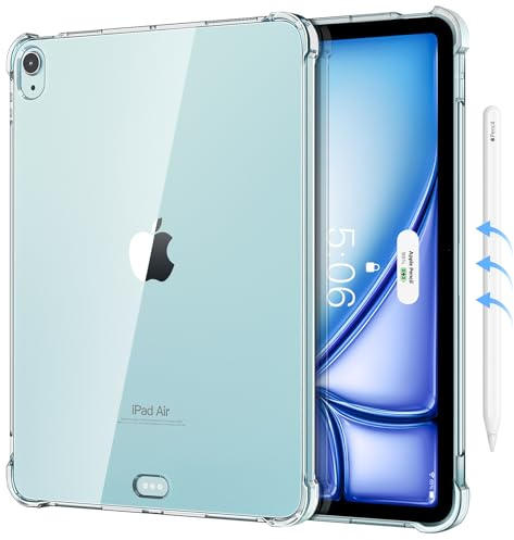 MoKo Clear Case for iPad Air 11 inch M4/M3/M2 2026/2025/2024, Clear