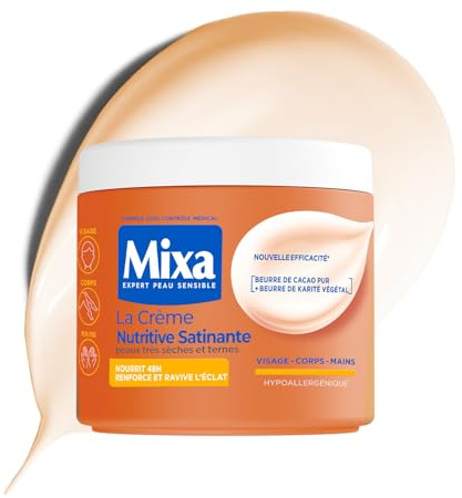 MIXA Crème Hydratante Anti-Grisaille Beurre Cacao Karité 400ml