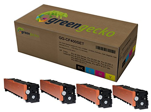 XXL Toner Sparset ersetzt HP 201X / CF400X-CF403X | Druckerpatrone für HP Color Laserjet Pro M252, M274, MFP M277 | Druckerpatronen Schwarz, Cyan, Magenta, Gelb, neuster Chip