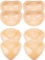 4 Paia Imbottiture Autoadesive Reggiseno Inserti Estraibile Push Up Seno Rinforzatore per Bikini, 2 Forme (Beige)