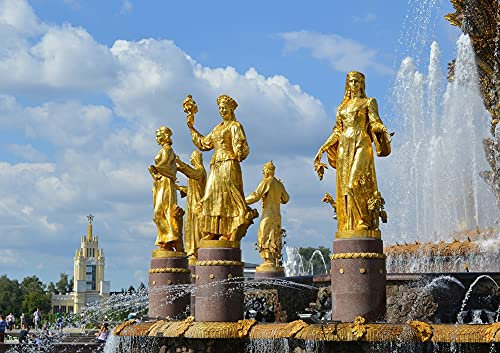 HANSEPUZZLE 54351 - Goldene Statue Puzzle 130 Teile | Hintergründe Puzzle mit hochwertiger Puzzle Aufbewahrung: Kartonbox und wiederverschließbarem Beutel | Puzzle-Maße: 28,7 x 20 cm