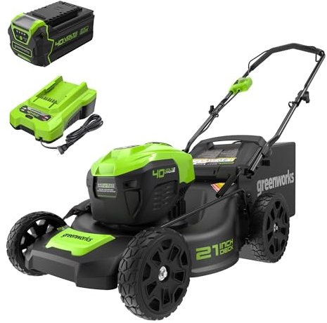 Greenworks Cortacésped inalámbrico sin escobillas 21 pulgadas LMF402