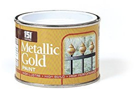 4 x 151 Metallic Gold Paint 180ml Paint Gloss Car Home Metal Wood Brick
