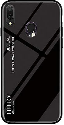 MadBee Cover per ASUS Zenfone Max PRO M2 ZB631KL [con Pellicola Proteggi Schermo],Custodia Protettiva in Vetro Temperato 9H [Motivo in Marmo] + Cornice Paraurti in Silicone Morbido Case (Nero)