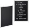 Relaxdays 2 Letter Boards con Marco, Pizarra 145 Letras, Números y Símbolos, Plástico, 30x45, Blanco
