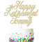 EDSG Personalised Cake Topper for Retirement | Custom Cake Decoration With Any Name | Double Sided Multicolour Glitter Party Decoration Hand Finished in UK(Champagne Gold)