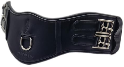 Leder Sattelgurt Soft Mondgurt ergonomisch Kurzgurt Ledersattelgurt 45 55 65 cm Tysons (65 cm)