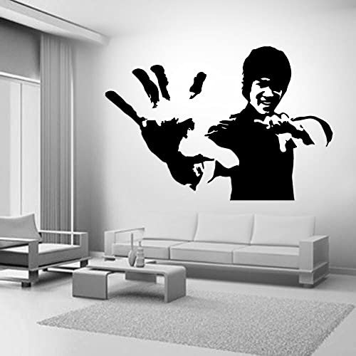 myrockshirt Bruce Lee Wandtattoo 60 x 40 cm Aufkleber Autoaufkleber Sticker