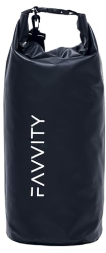 Favvity Dry Bag Wasserdicht | Drybag SUP Tasche Trockensack & Seesack [Wetbag mit Reißverschluss + Schultergurt] wasserdichte Tasche für Boot Kajak Stand Up Paddle Strand Schwimmen Bootszubehör | 20L