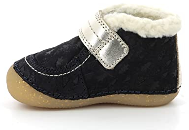 Kickers SO SCHUSS, Scarpe con Lacci Unisex-Bambini, Blu (Marine Or Fantaisie), 21 EU