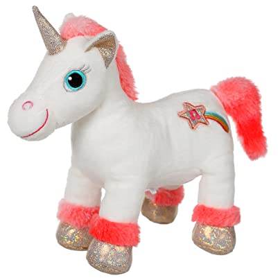 GIPSY TOYS - Lica Bella Kuscheltier 22 cm weiß und korallenrosa - Kuscheltier für Kinder - 071608