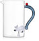 Ichendorf Tabby Cat Pichet Chat blanc queue grise & Baie