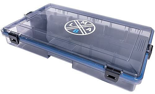 LMAB Angelbox Tackle Box Shallow, 3 Größen, Köderbox flach, wasserdicht (L - 35,5 x 23 x 5)