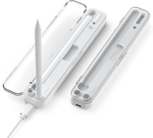 Pencil Charger Holder Compatible with Apple Pencil, Wireless Charging Pencil Case for Apple Pencil 1nd/2nd Generation Case, Portable Apple Pecile Stand Holder Adapter