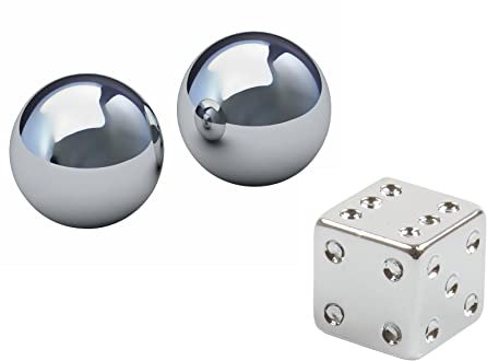 Mausefalle Spielbälle x2 und Würfel x1 Edelstahl kompatible Kugel Vintage 2006–2011 Toilettenversion Chrom Murmeln Mausefalle Spiel Ersatzteile