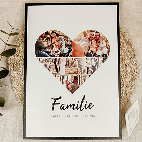 Elbeffekt Freundin Geschenk Holzbild - Foto Geschenkidee - personalisierbar zum Hinstellen/Aufhängen opt. beleuchtet Herz Deko, Ich liebe Dich, Paar Geschenke, Liebe - personalisierte Geschenke