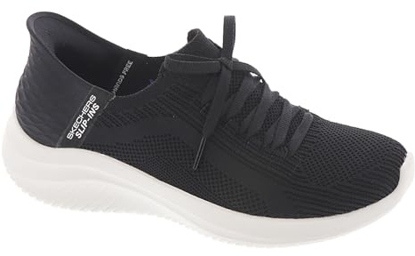 Skechers, Parcours Brillant Ultra Flex 3.0 Femme, Noir et Blanc., 37 EU Larga