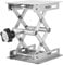 Labor Hebebühne Hubtisch, Edelstahl Labor Hebeplattform Ständer Scientific Lab Jack Scherenständer Hubtisch Höhenverstellbar Manuelle Steuerung 100 x 100x 158mm