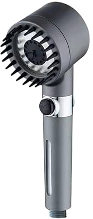 Sharharge Cabezal de ducha de masaje de alta presión 4 en 1, cabezal de ducha de 3 modos con filtro, cabezal de ducha de ahorro de agua, cepillo de baño de mano para el cuero cabelludo, ducha