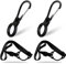 2 pcs clips de bouteille d'eau, avec 2 pcs boucles de tasse de cou suspendues, clip de support de bouteille d'eau, boucle de bouteille d'eau en silicone, adapté pour le camping, le cyclisme (noir)