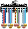 CREATCABIN Medaglia di Nuoto Porta Medaglia Appendiabiti Espositore Sport Metallo Appeso Premi Ferro Piccolo Supporto Decor Premi per Parete Casa Distintivo Gara Corsa Ginnastica Medaglia 29x13cm
