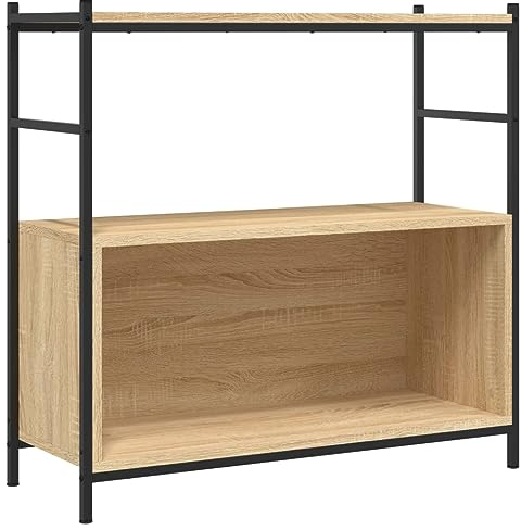 vidaXL Libreria Rovere Sonoma 80x30x78,5 cm Legno Multistrato e Ferro
