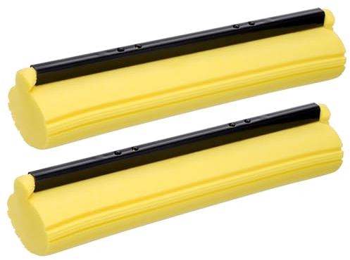 KOMBIUDA 2st Moppkopf Aus Baumwolle Wischmop Wandwischer Ersatzschwamm-moppköpfe Dampfmop Radiergummi-mopp-nachfüllung Moppkopf Aus Gummi Wischschwammkopf Reinigungspad Wasser Aufnehmen