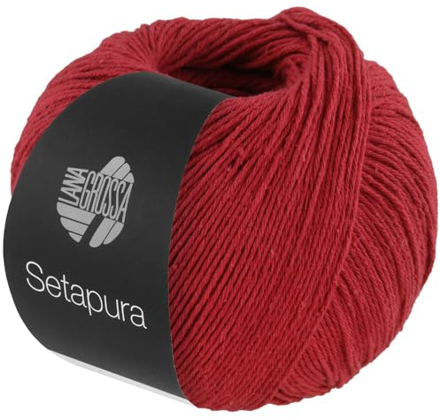 LANA GROSSA Setapura | Angenehm weiches, mattes Seidengarn | Handstrickgarn aus 100% Seide | 50g Wolle zum Stricken & Häkeln | 200m Garn FB9