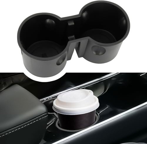 PSLER Car Accessories Centre Console Drinks Cup Holder for Tesla Model 3 2017 2018 2019 2020 2021 2022 2023 for Model Y 2021 2022 2023