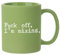 Fu*k Off, I'm Mixing, Audio Mixer Engineer Gift, Full Coloured Frosted Coffee Mug. (Green)