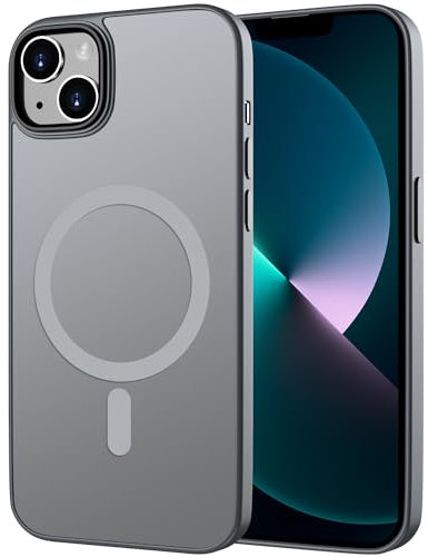 ORDA Magnetic for iPhone 13 case Compatible with MagSafe for iPhone 13 case with Anti-Fingerprint Protective Cover Frosted Translucent Matte for 6.1 inch - Grey