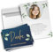 Einladungskarten Manufaktur Hamburg 10 PERSONALISIERTE Eukalyptus Dankeskarten mit eigenem Text und eigenem Foto selber gestalten - Blau Danke Bedanken Danksagung Gold Look